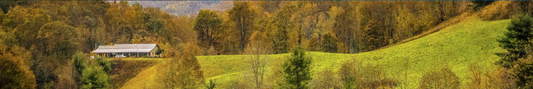 Location Customizable Shelf Sitters - Mountains Backgrounds MOUNTAIN VIEW WITH HOUSE