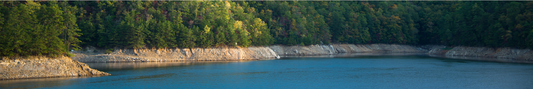 Location Customizable Shelf Sitters - Lake Backgrounds LAKE WITH ROCKY SHORE
