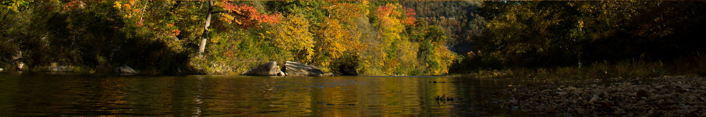 Location Customizable Shelf Sitters - Lake Backgrounds FALL LAKE BENEATH ROCKY CLIFF