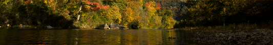 Location Customizable Shelf Sitters - Lake Backgrounds FALL LAKE BENEATH ROCKY CLIFF