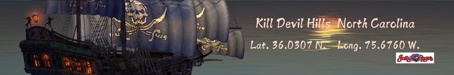 Location Customizable Shelf Sitters - Nautical Backgrounds PIRATE SHIP