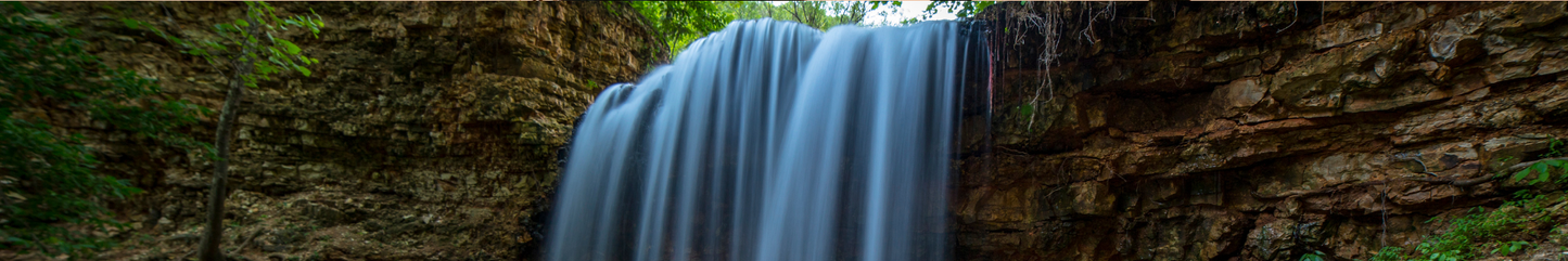 Location Customizable Shelf Sitters - Waterfall Backgrounds WATERFALL ON ROCKS