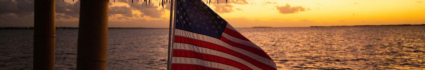 Location Customizable Shelf Sitters - Americana Backgrounds AMERICAN FLAG BY WATER