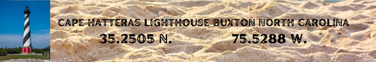 Location Customizable Shelf Sitters - Lighthouse Backgrounds CAPE HATTERAS LIGHTHOUSE SAND BG