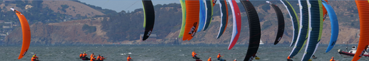 Location Customizable Shelf Sitters - Water Sports Backgrounds KITE SURFER AT SUNSET