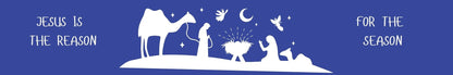Shelf Sitter - Christmas Theme OPEN NATIVITY BLUE