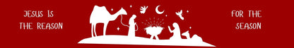Mini Shelf Sitter - Christmas Theme OPEN NATIVITY RED