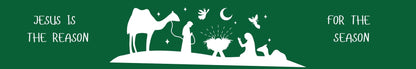 Mini Shelf Sitter - Christmas Theme OPEN NATIVITY GREEN