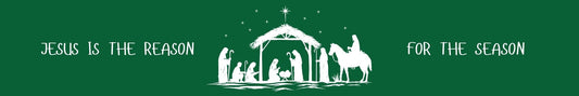 Shelf Sitter - Christmas Theme NATIVITY WITH HORSE GREEN